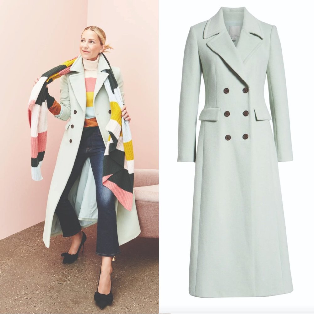 NEW Halogen x Atlantic-Pacific Double Breasted Long Coat